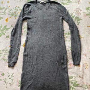 Grey Wool Knit Tube Dress